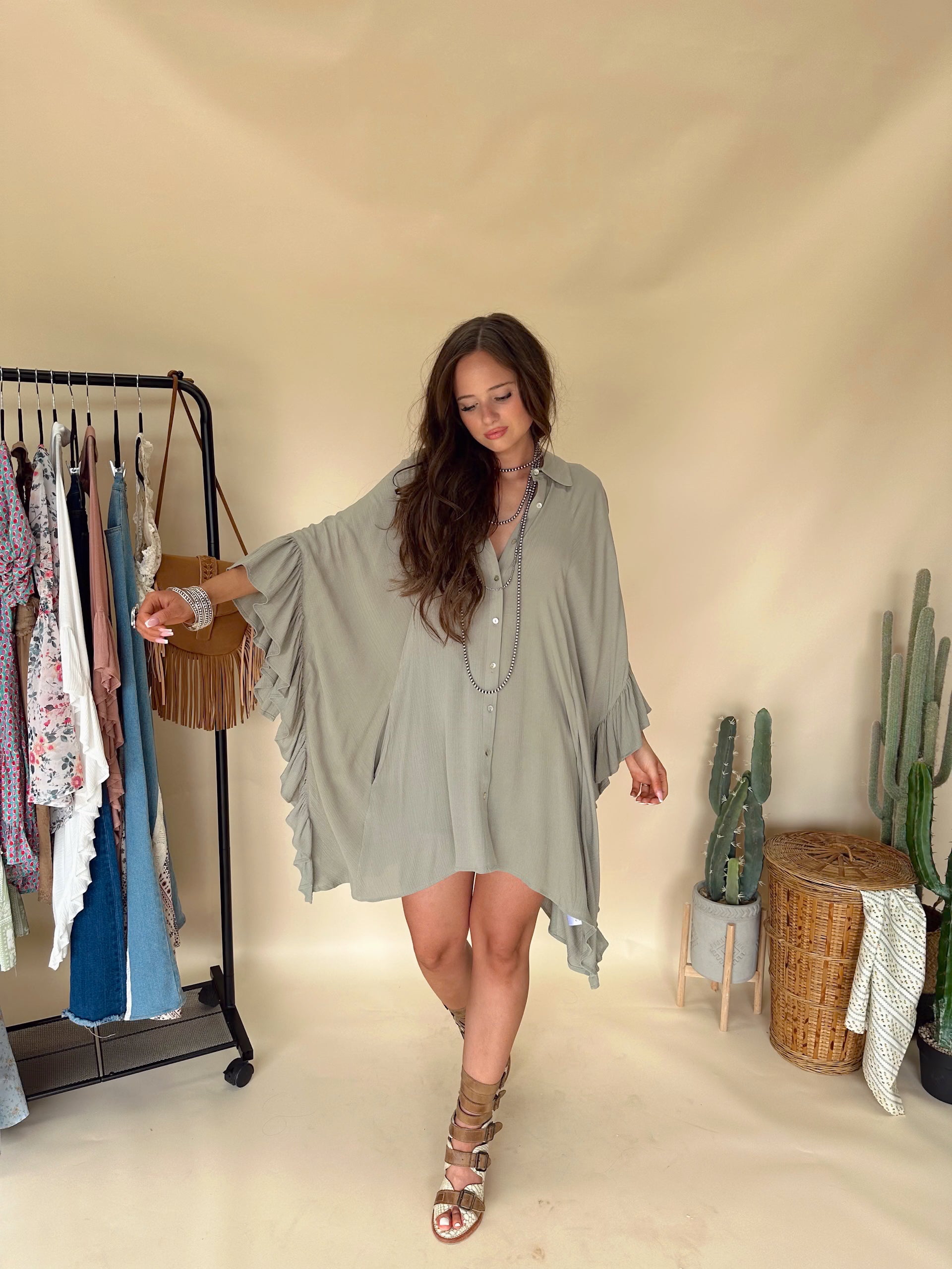 売れ筋商品|||ウィ ウォー ワット カットソー トップス レディース Women's Kaftan Linen Top Chestnut EDOLYNSA Women's Kaftan Dress Caftan Loungewear Plus Size